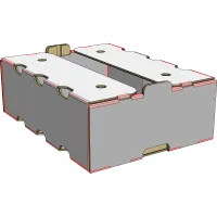 Гофроящик для винограда 390х290х120 / BE / белый